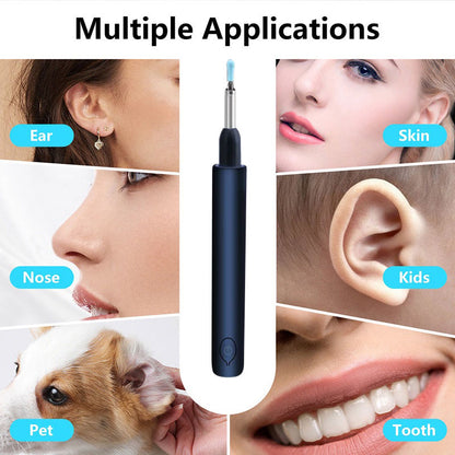 Wireless Ear Cleaner With Light Camera with 6 ear picks 500W pixel For Micro USB/Type C